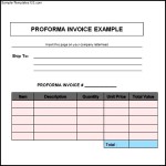 Proforma Invoice Format