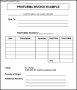 Proforma Invoice Template Word