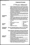 Project Manager CV Template Printable