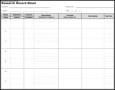 Research Record Sheet Template