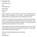 Resignation Letter Word