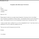 Resignation Letter format in Word