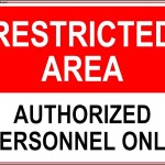 Restricted Area Sign Template