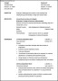Resume Example for Internship Template