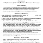 Resume For Quality Assurance Manager