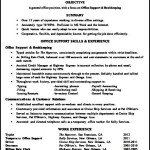 Resume Sample Office Support Bookkeeping