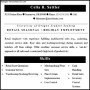 Retail Resume Format