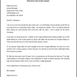 Retirement Letter to Boss Sample Word Doc Download