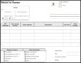 Return to Vendor Form Template