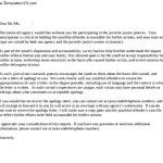Sample Apology Letter for Behavior