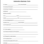 Sample Automotive Business Form
