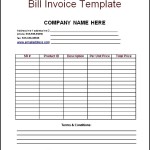 Sample Billing Invoice Template Word
