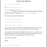 Sample Blank Lease Termination Letter Template Editable Word