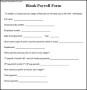 Sample Blank Payroll Form