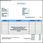 Sample Catering Invoice Form