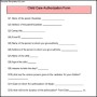Sample Child Care Authorization Form