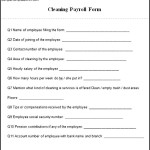 Sample Cleaning Payroll Form