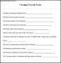 Sample Cleaning Payroll Form