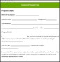 Sample Commercial Proposal Form