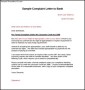 Sample Complaint Letter to Bank PDF Format