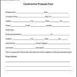 Sample Construction Proposal Form