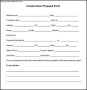 Sample Construction Proposal Form