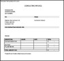 Sample Consulting Invoice Template