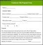 Sample Contractor Bid Proposal Form
