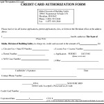 Sample Credit Card Authorization Form