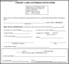 Sample Credit Card Authorization Form