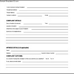 Sample Customer Complaint Form
