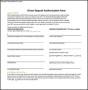 Sample Direct Deposit Authorization Form
