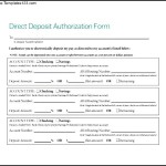 Sample Direct Deposit Authorization Form Free