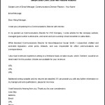 Sample Email Cover Letter Word Template Free Download