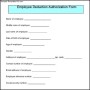 Sample Employee Deduction Authorization Form