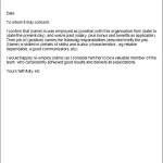 Sample Employment Reference Letter Template