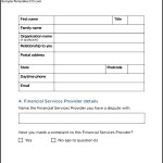 Sample Financial Ombudsman Complaint Form