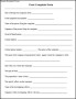 Sample Food Complaint Form