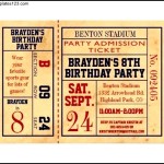Sample Football Party Ticket Invitation Template