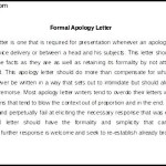 Sample Formal Apology Letter Template Editable