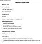 Sample Free Marketing Resume Template