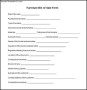 Sample Furniture Bill of Sale Form