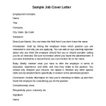 Sample Job Cover Letter Example