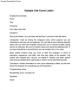 Sample Job Cover Letter Example