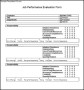 Sample Job Performance Evaluation Form