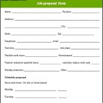 Sample Job Proposal Form