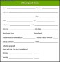 Sample Job Proposal Form