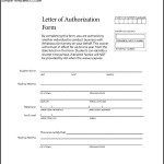 Sample Letter Authorization Form