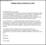 Sample Letter of Intent For a Job Template Download