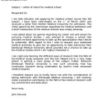 Sample  Letter of Intent Medical School